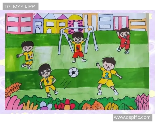 足球明星与手球的卡通创意画作展现运动魅力与激情的完美结合